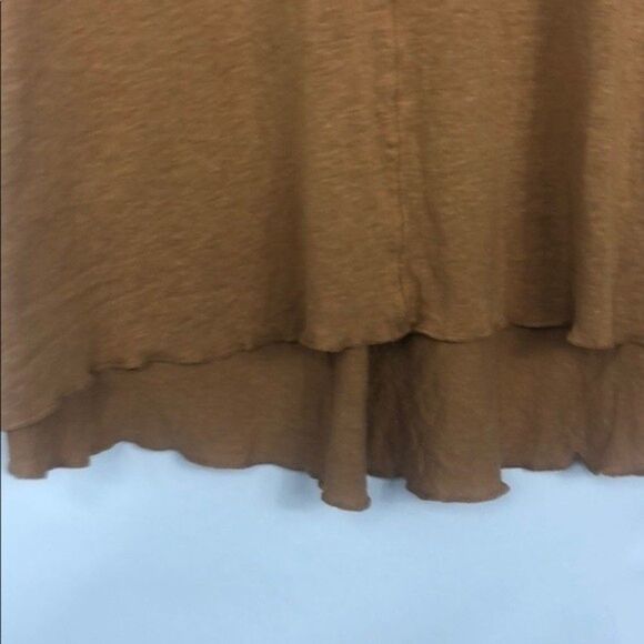 Free People Bittersweet Tan Cold Shoulder Top 20A - Picture 7 of 10